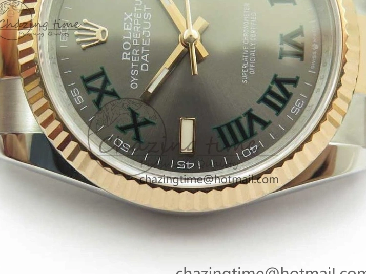 0110 Bold DateJust 36 SS RG 126231 BP Maker 1:1 Best Edition Gray Roman Dial on Oyster Bracelet 2513